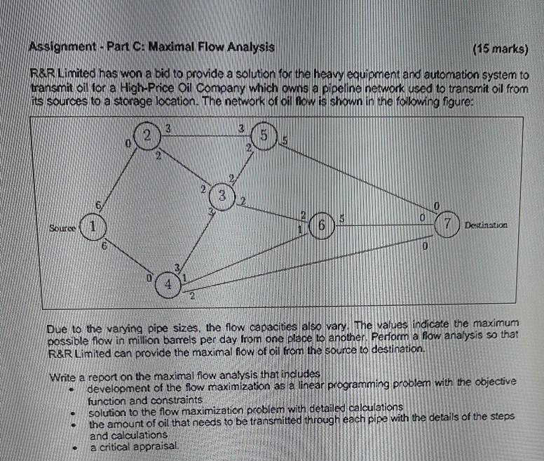 Assignment - Part C: Maximal Flow Analysis (15