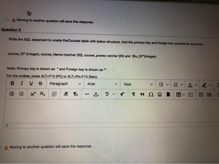 database system SQL Moving to another question