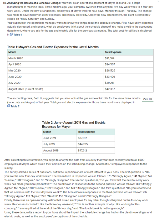 Using the information in the case, write an