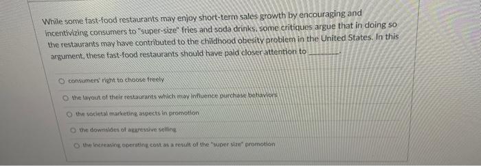 While some fast-food restaurants may enjoy