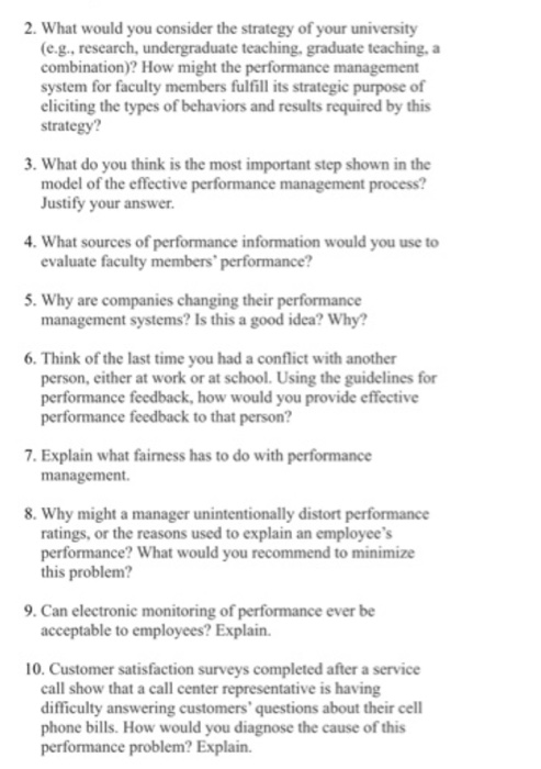 dicussion questions 2. What would you consider