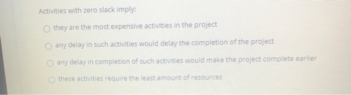 A project network has the following activity