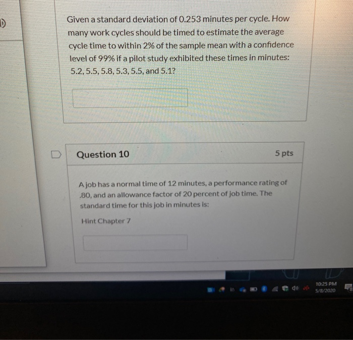 Given a standard deviation of 0.253 minutes per