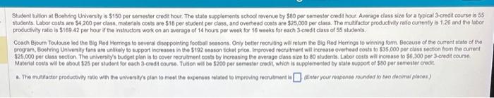 Stusent tuition at Boehring Universily is $150