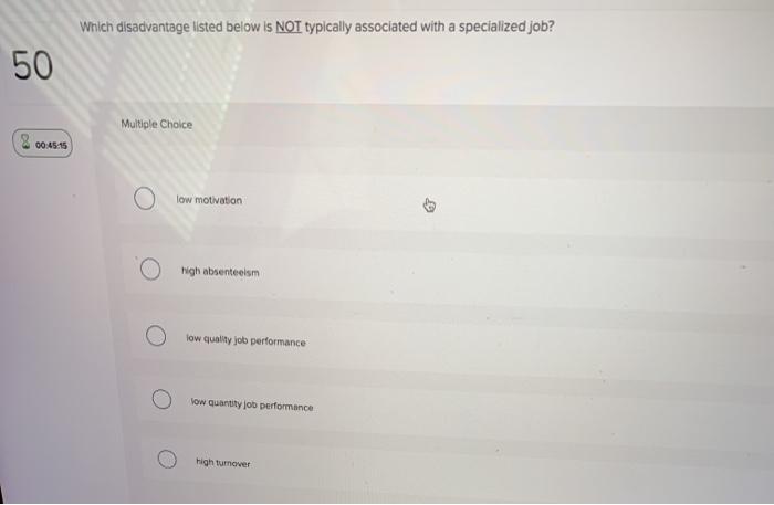 Which disadvantage listed below is NOT typically