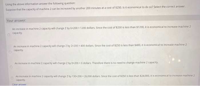 A company that manufactures three products. A