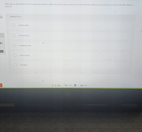 Kely saw an advertisement of TV beng sold halt