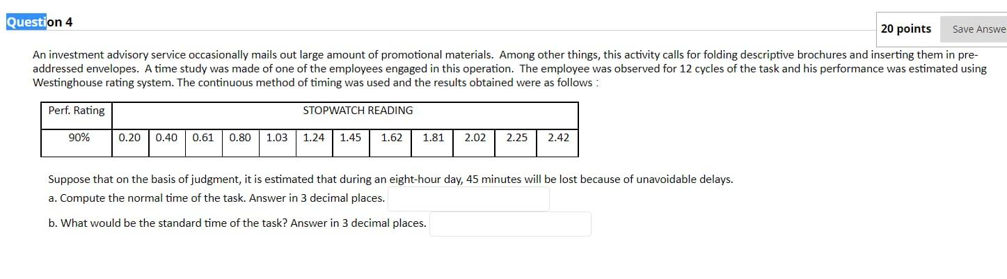 Westinghouse rating system. The continuous method