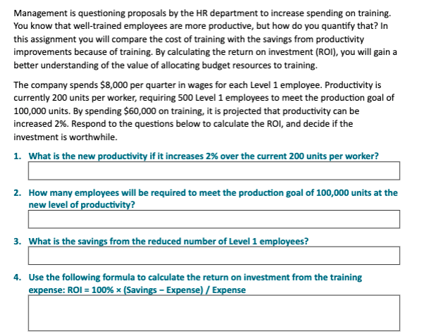 Management is questioning proposals by the HR