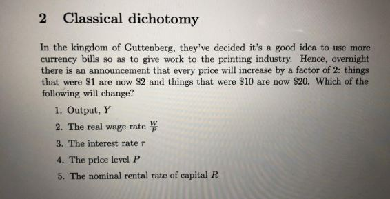 2 Classical dichotomy In the kingdom of