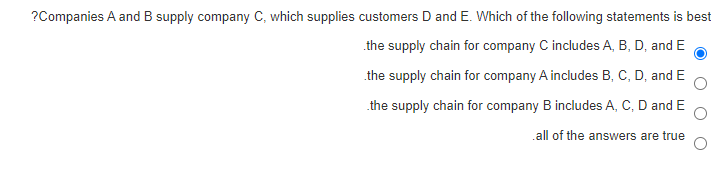 ?Companies A and B supply company C, which