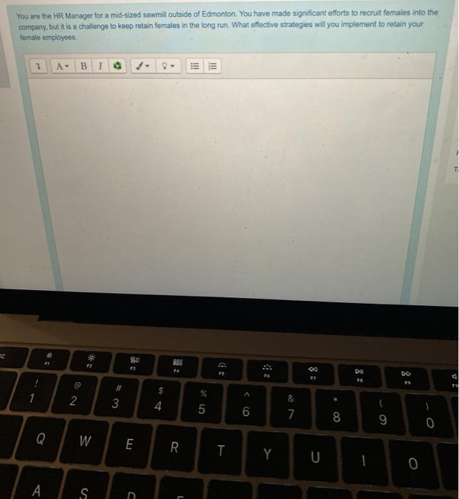 You are the HR Manager for a mid-sized sawmill