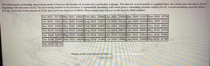 The information technology department needs to