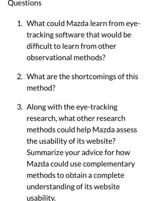 Mazda and Syzygy When Mazda Motor Europe set out