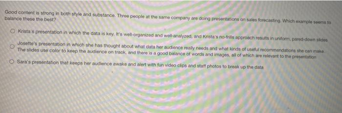 Good content is strong in both style and