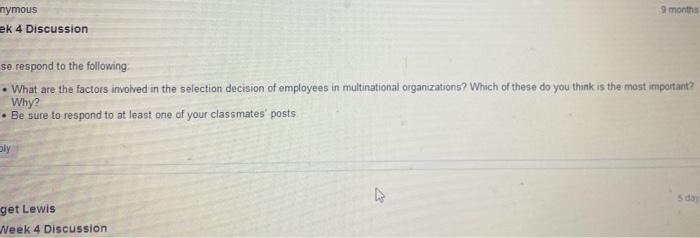 9 months nymous ek 4 Discussion se respond to the