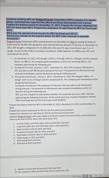 Continue working with our Rutgers Eriends