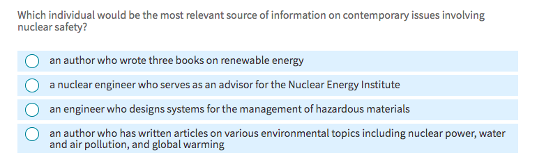 Which individual would be the most relevant