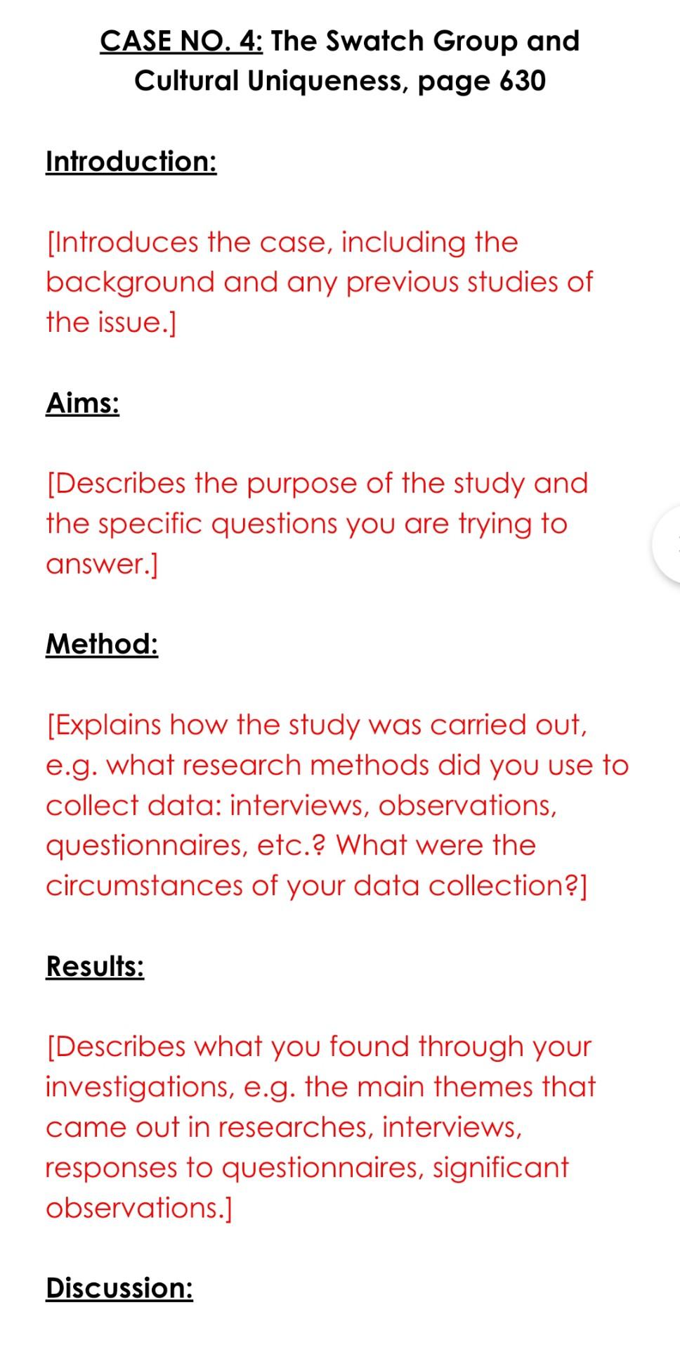 CASE NO. 4: The Swatch Group and Cultural