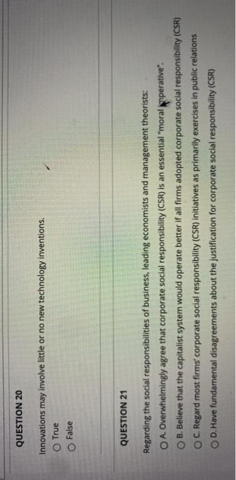 QUESTION 18 A major reason for the trend of