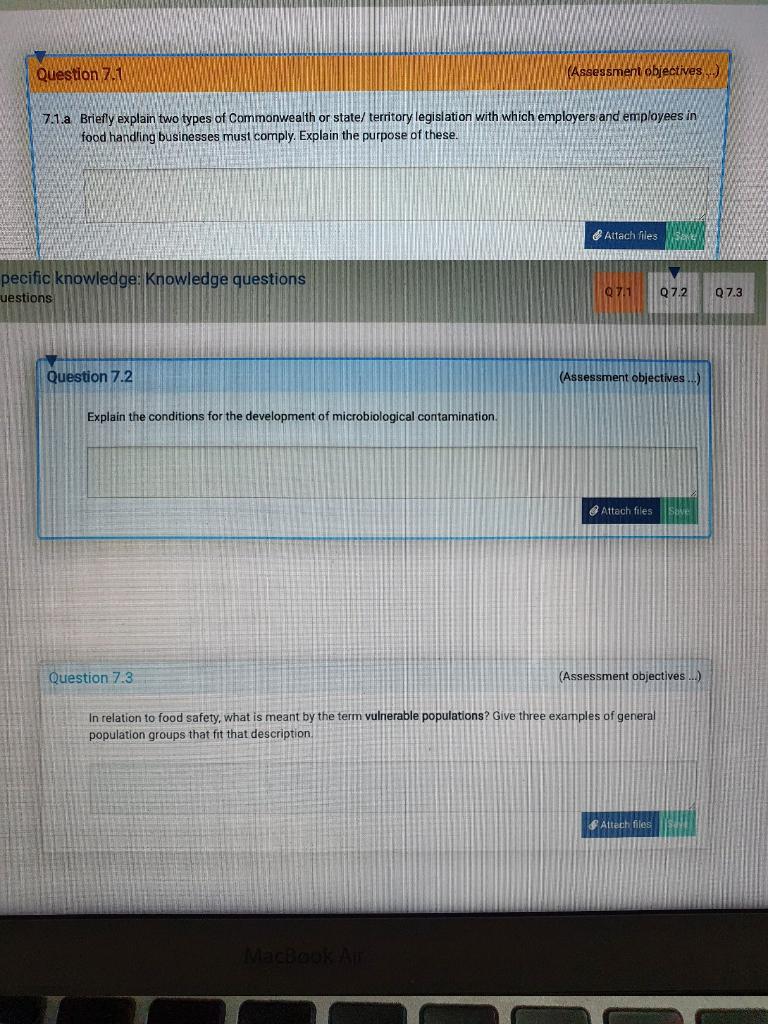 Question 71 (Assessment objectives 7.1.a Briefly