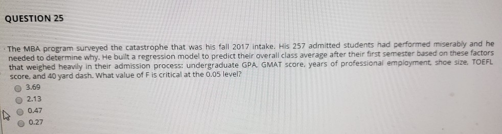 QUESTION 34 Consider the actual and forecast