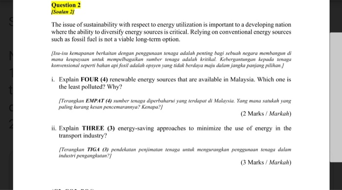 hurry up Question 2 Soalan 21 The issue of