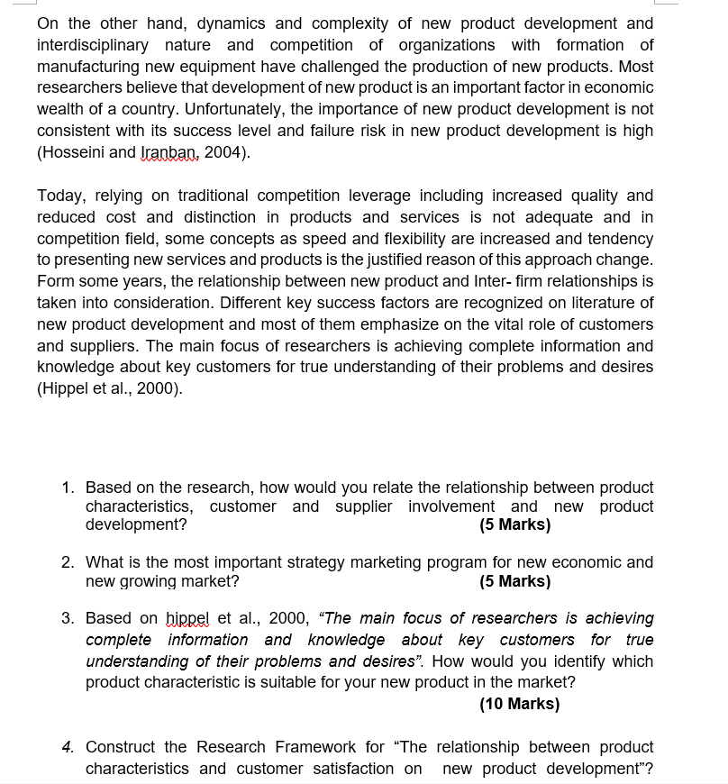 CASE STUDY 1: The relationship between product