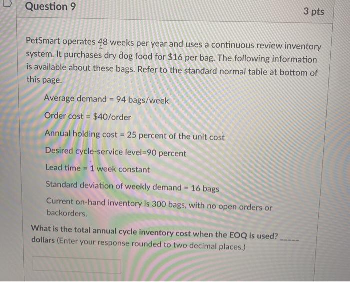 2DS Economic order quantity (EOQ) = 7 H ROP = d *