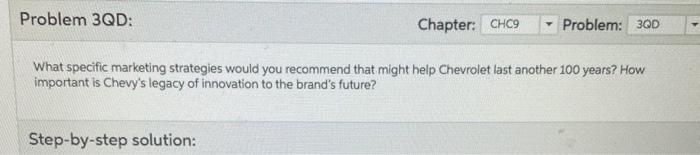 Problem 3QD: Chapter: CHC9 Problem: 30D What