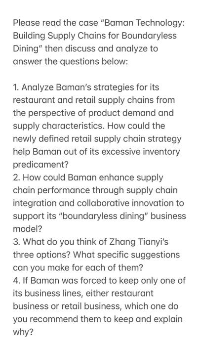 Please see the Questions: Please read the case