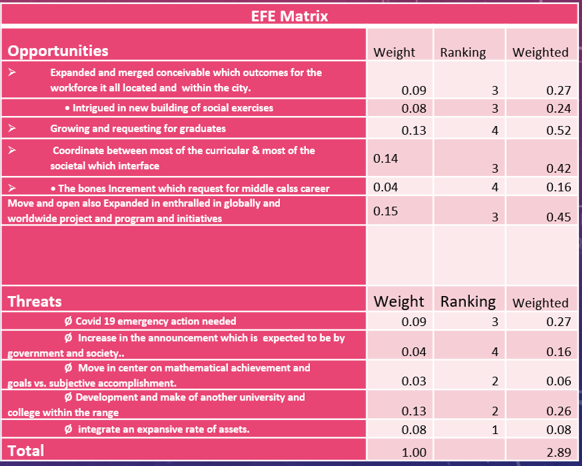 Based on the company's IFE (Internal Factor