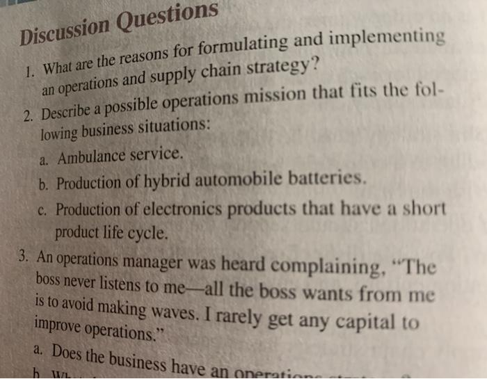 Question number 2 a. Does the business have an