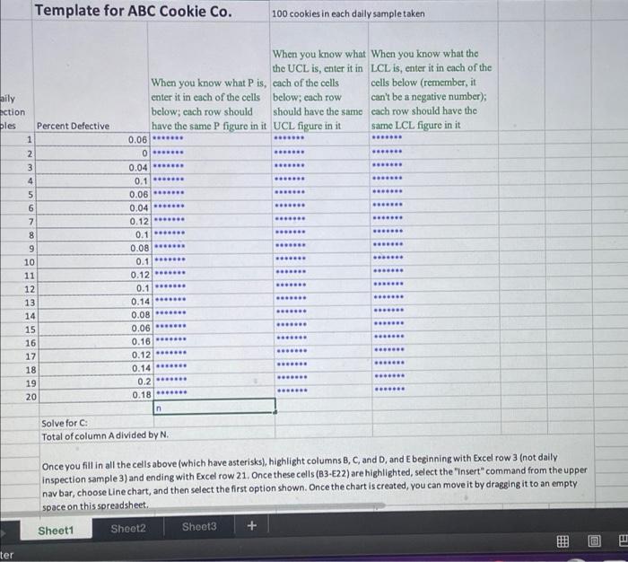 M ABC Cookie Co. Control ABC Cookie Company