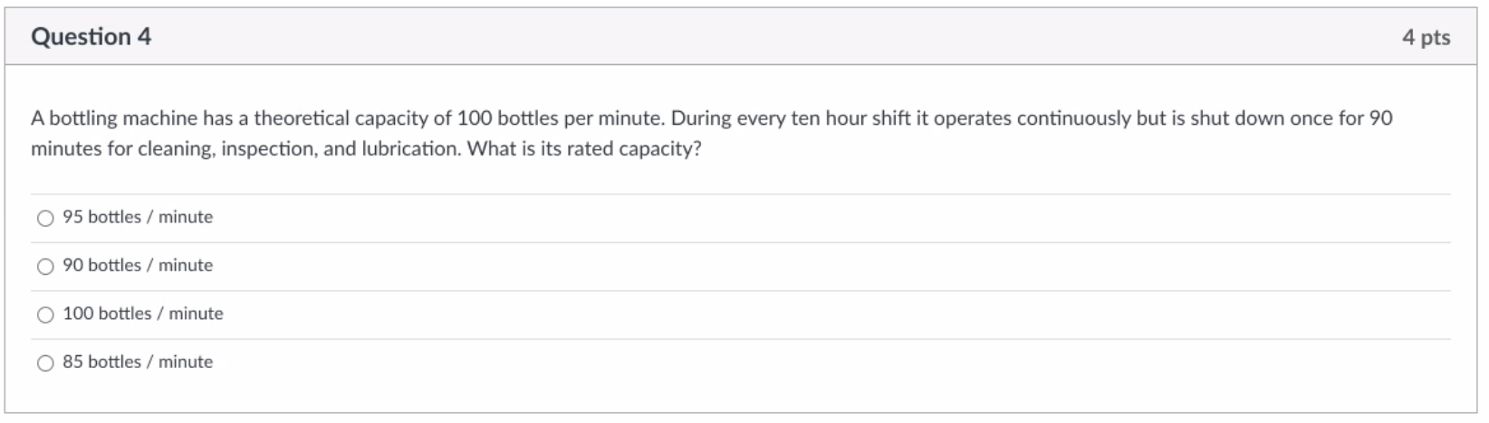 Question 4 4 pts A bottling machine has a