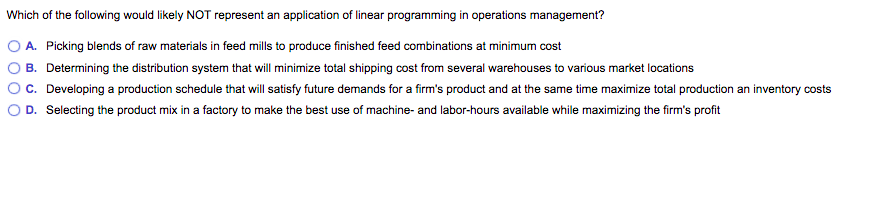 Which of the following would likely NOT represent