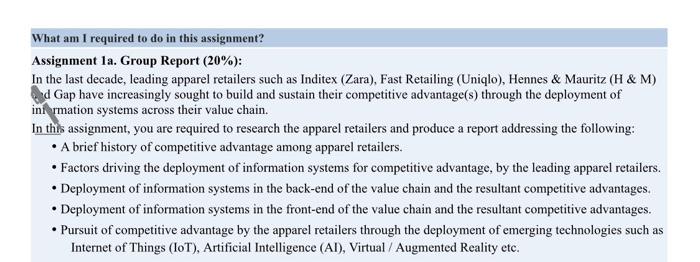 What am I required to do in this assignment?