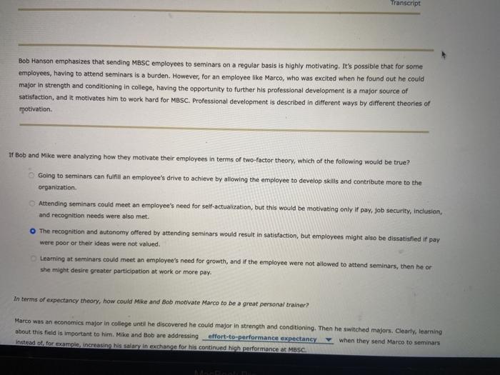 Transcript Bob Hanson emphasizes that sending