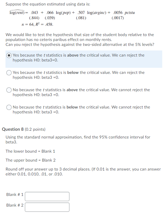 Please answer Blank 1 and 2 in question 5 and