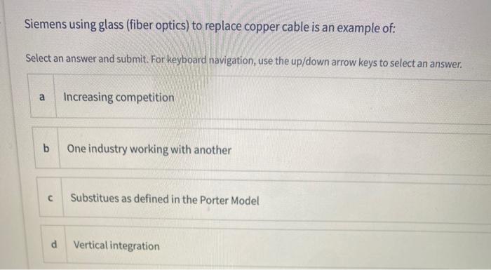 Siemens using glass (fiber optics) to replace