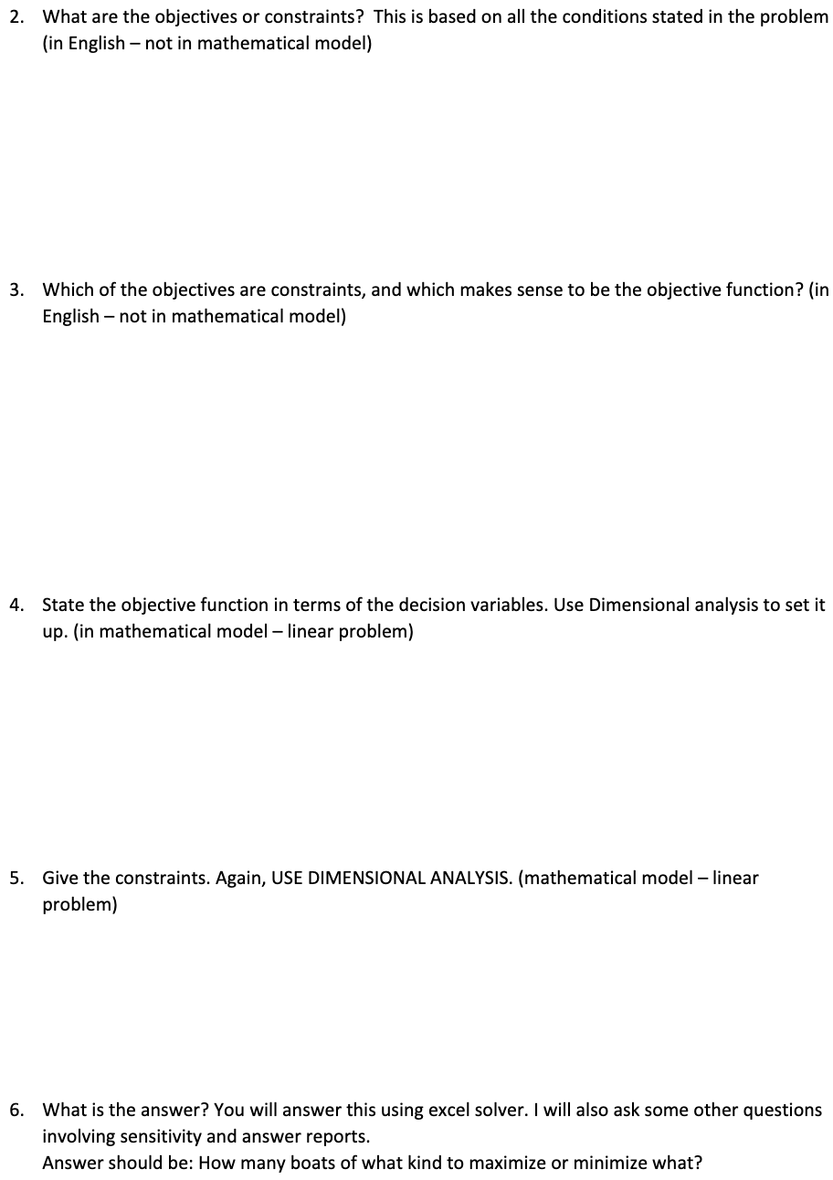 1. What are some types of LP problems? Product