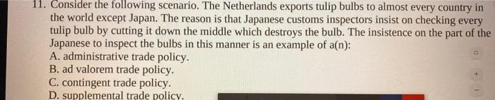 11. Consider the following scenario. The