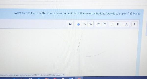 (What are the forces of the external environment