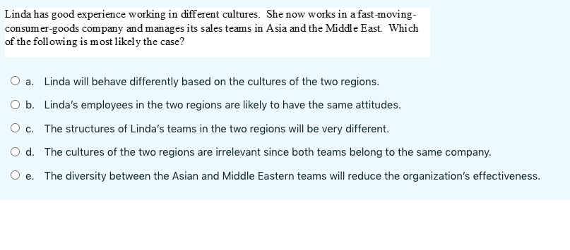 Linda has good experience working in different