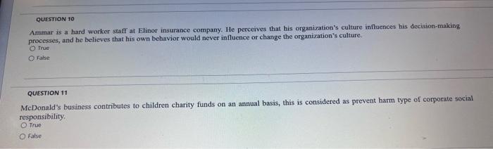 QUESTION 10 Ammar is a hard worker staff at