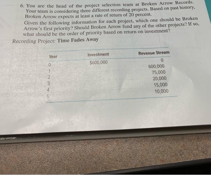 can you do in excel and show formuals 6. You are