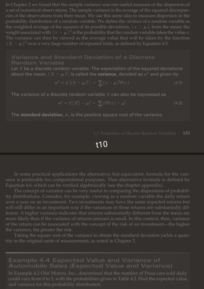 nn In Chapter 2 we found that the sample variance
