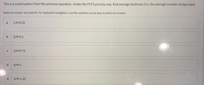 Processing times (including setup times) for four