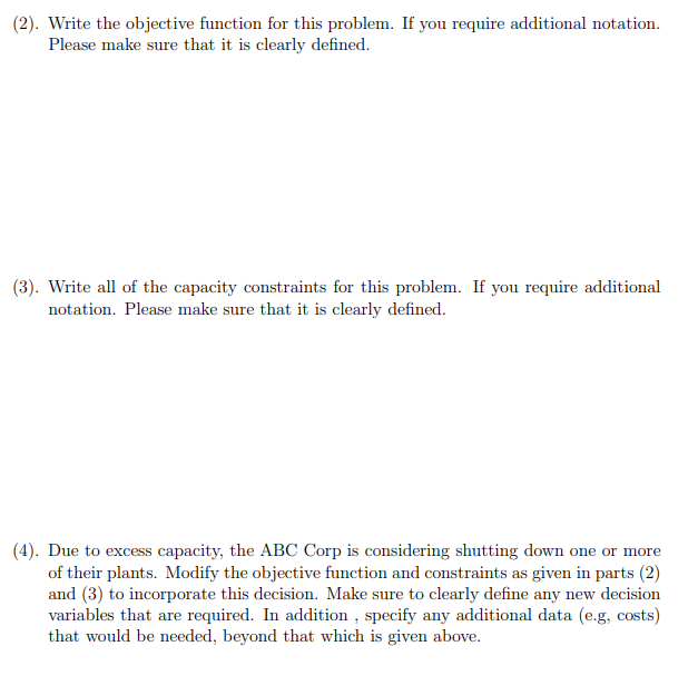 please help 3. The ABC company manufactures