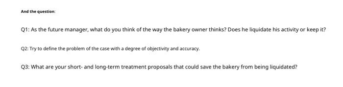 help plz Ismail Al-Farran established a bakery in